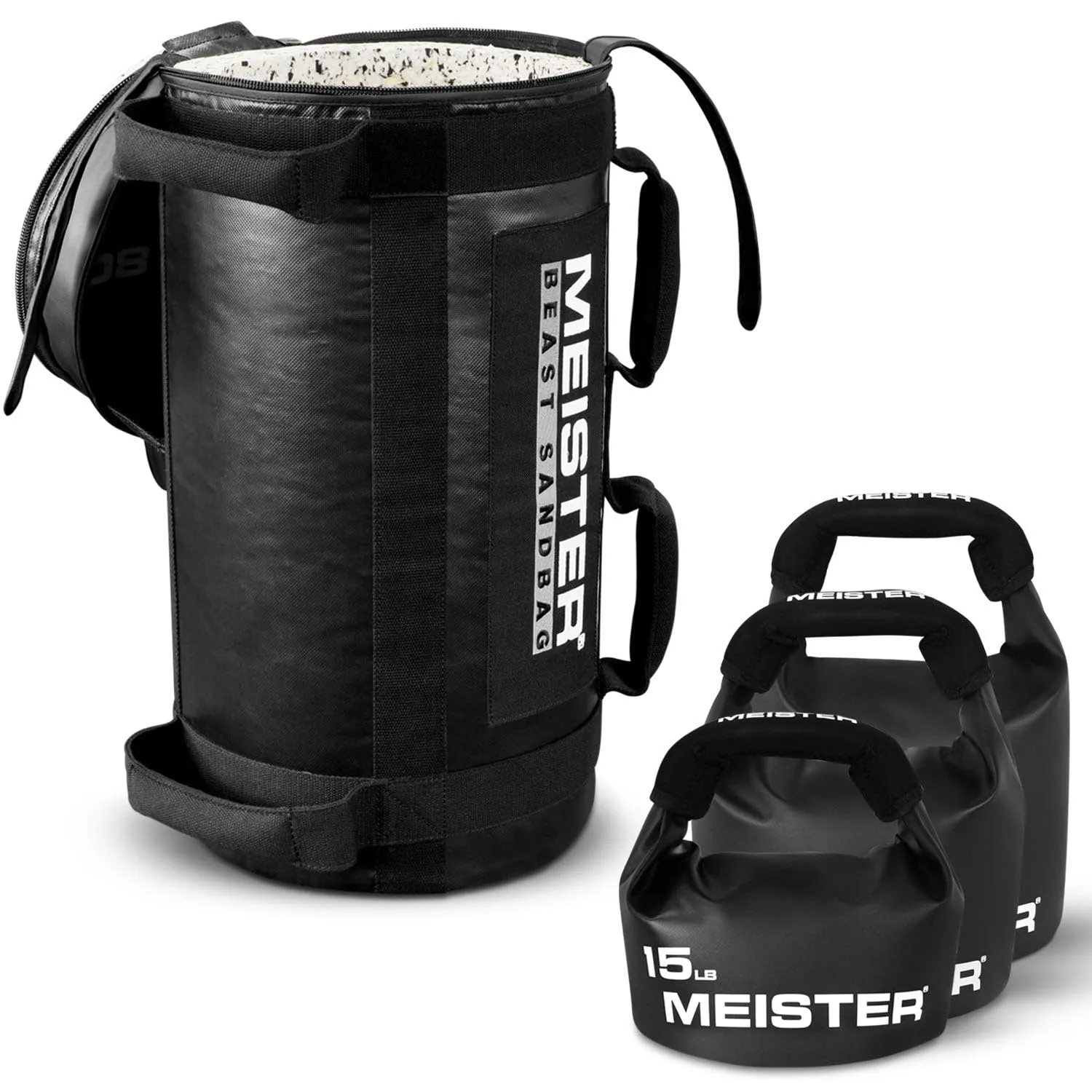 Meister Beast 80LB sandbag fitness nero 36kg 3 kettlebell