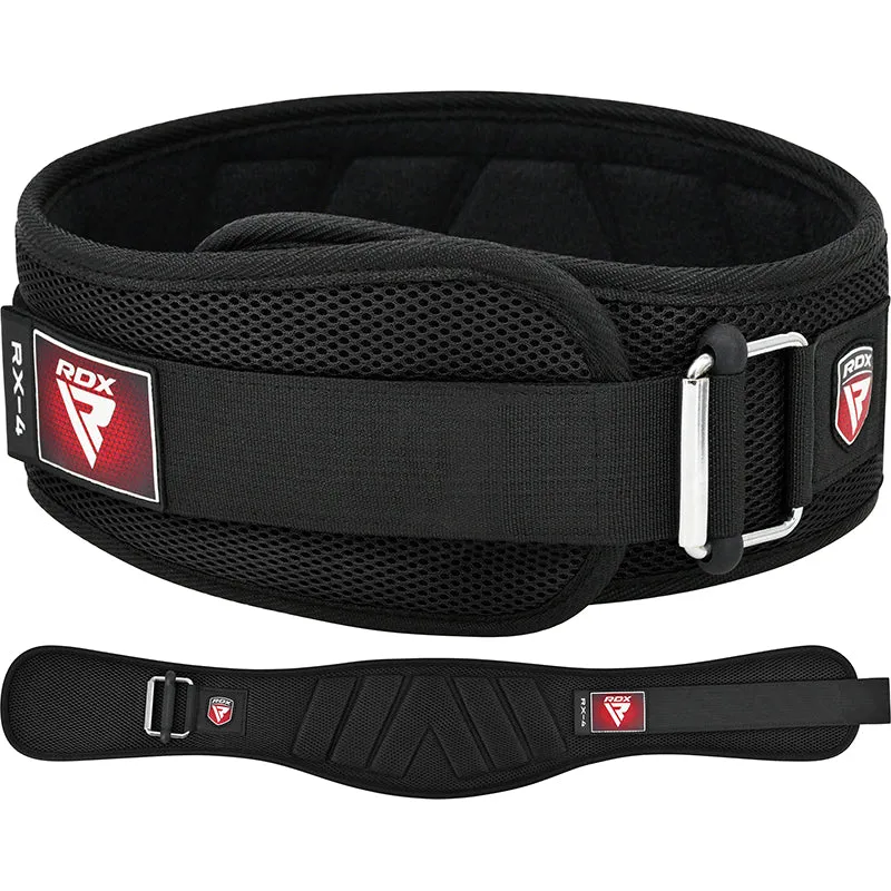 RDX RX4 Cintura Sollevamento Pesi Nera Velcro EVA