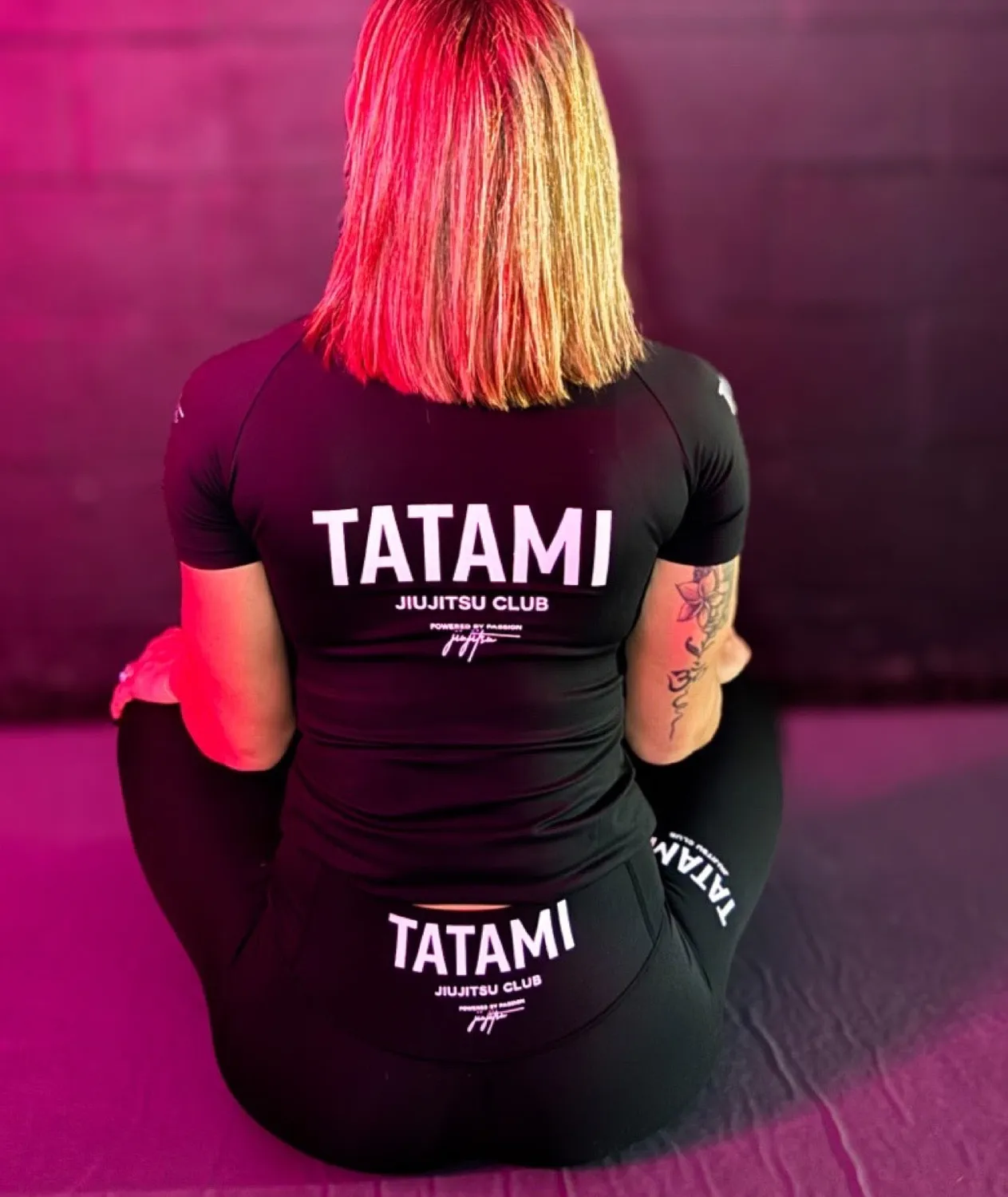 Tatami Fightwear Ladies JJ Club Short Sleeve Rash Guard nera