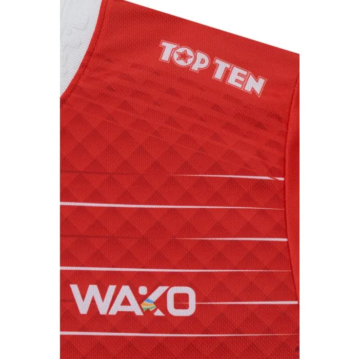 TOP TEN WAKO t-shirt kickboxing poliestere
