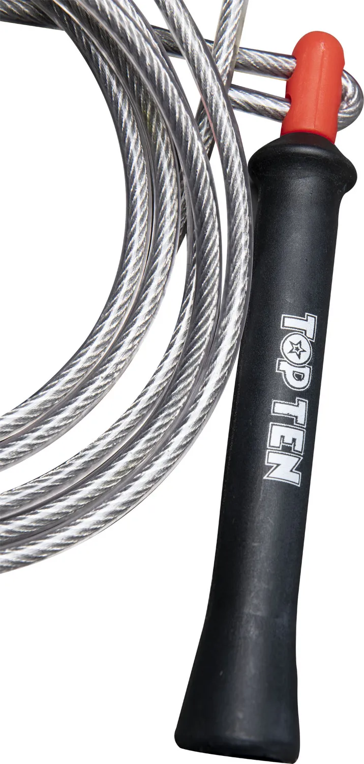 TOP TEN corda per saltare PVC acciaio trasparente