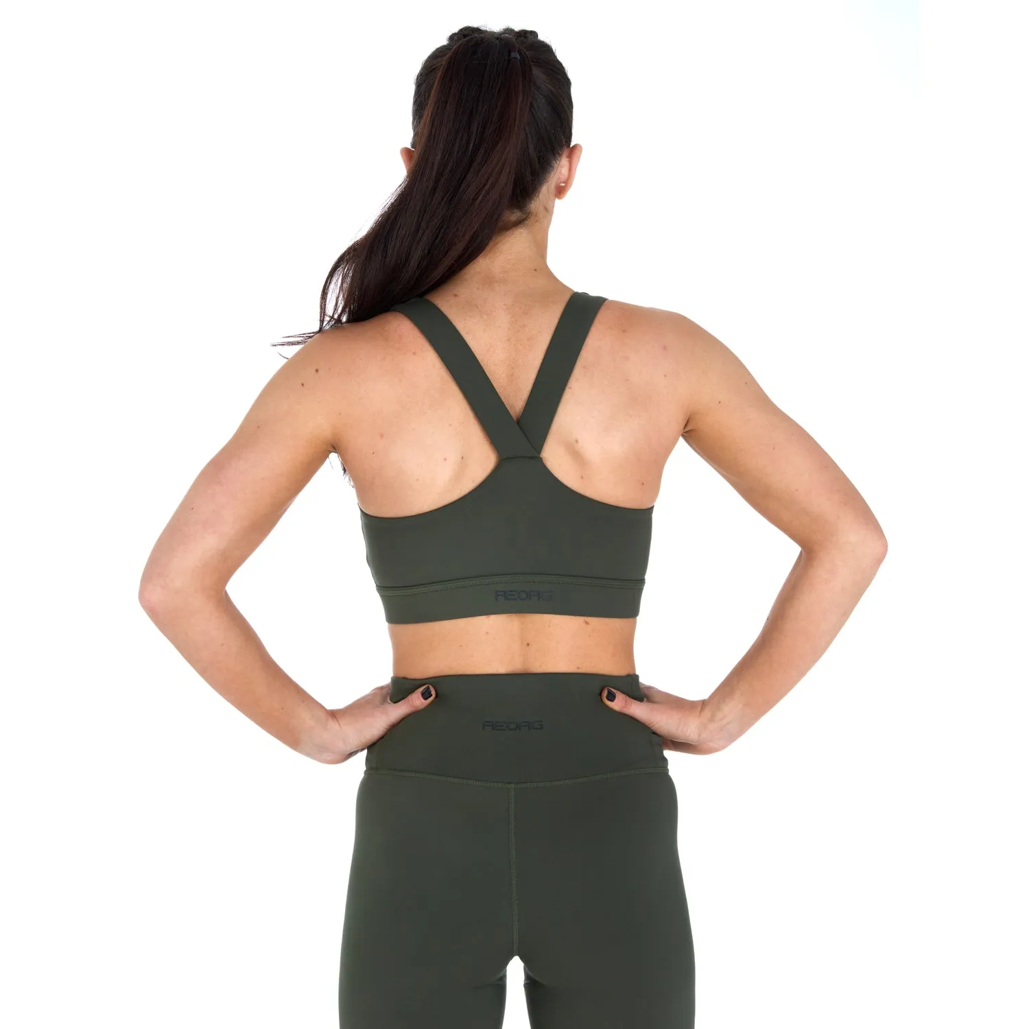 Tatami Fightwear REORG Pineapple Sports Bra Khaki sostegno medio