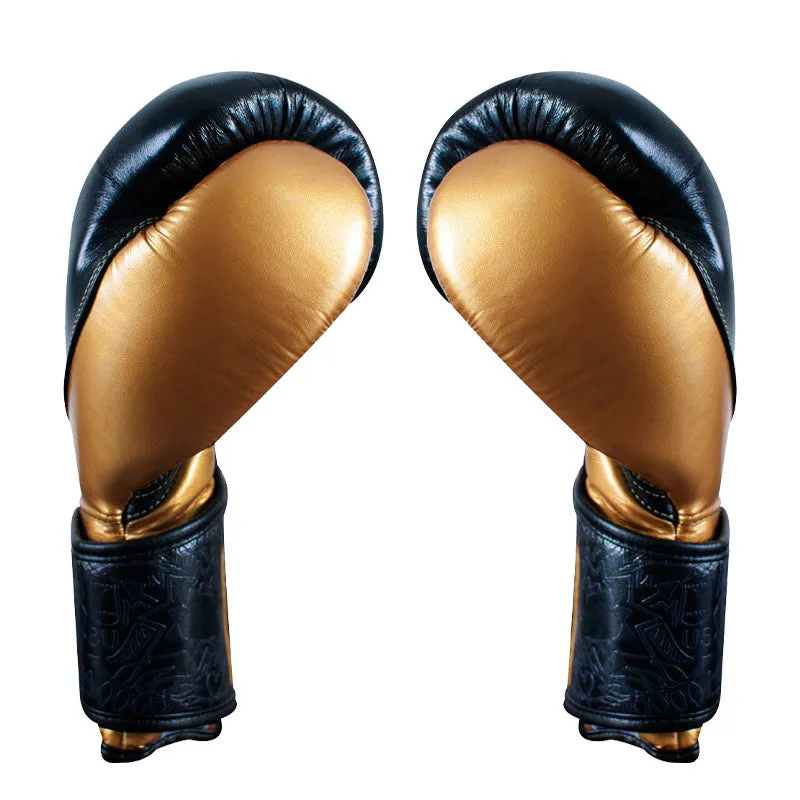 Cleto Reyes Alta Precision guanti boxe 14 oz nero oro pelle