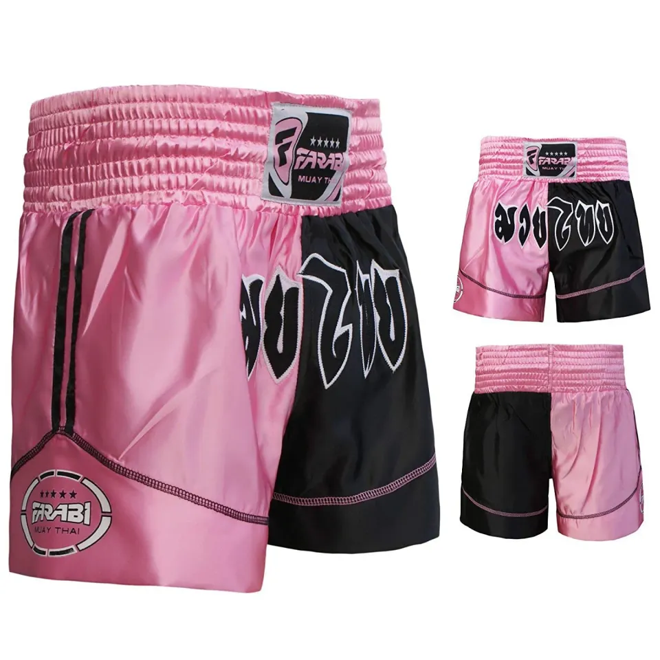 Farabi Dragon pantaloncini muay thai L corto satin