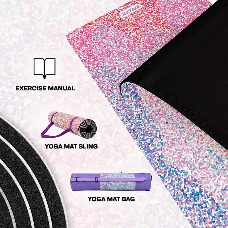 RDX D5 Tappetino Yoga Gomma 6mm Multicolore Doppio Strato