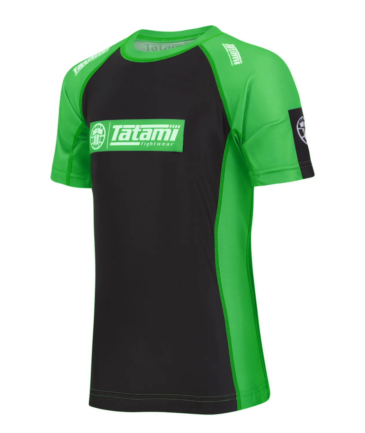 Tatami Ranked Rash Guard Verde manica corta uomo