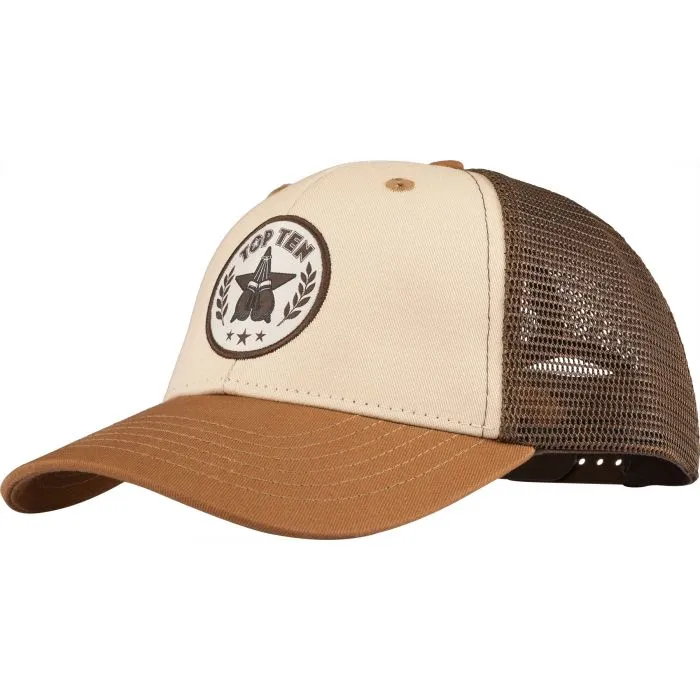 TOP TEN Outline cappellino trucker marrone cotone