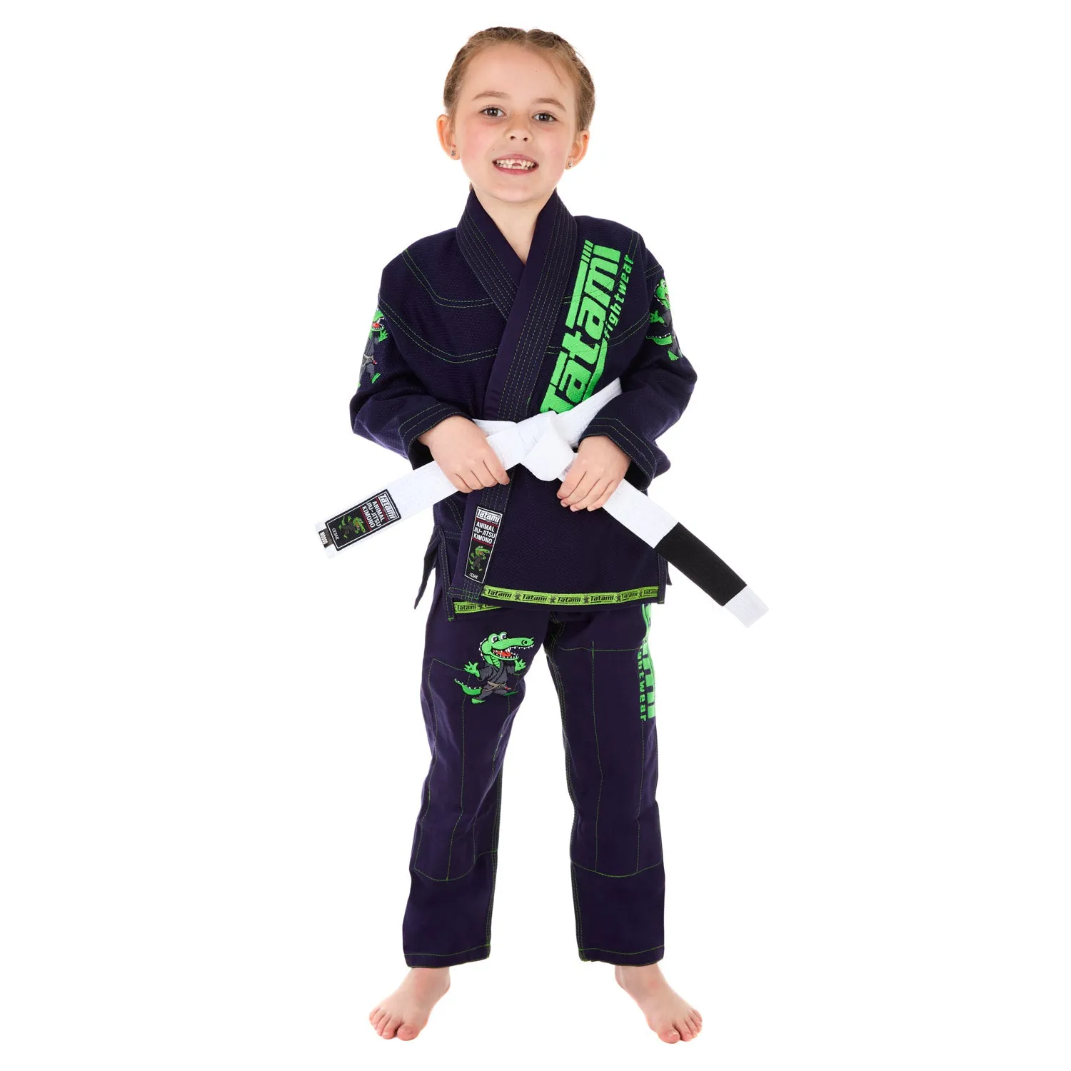 Tatami Meerkatsu Kids Animal kimono BJJ navy bimbo con cintura