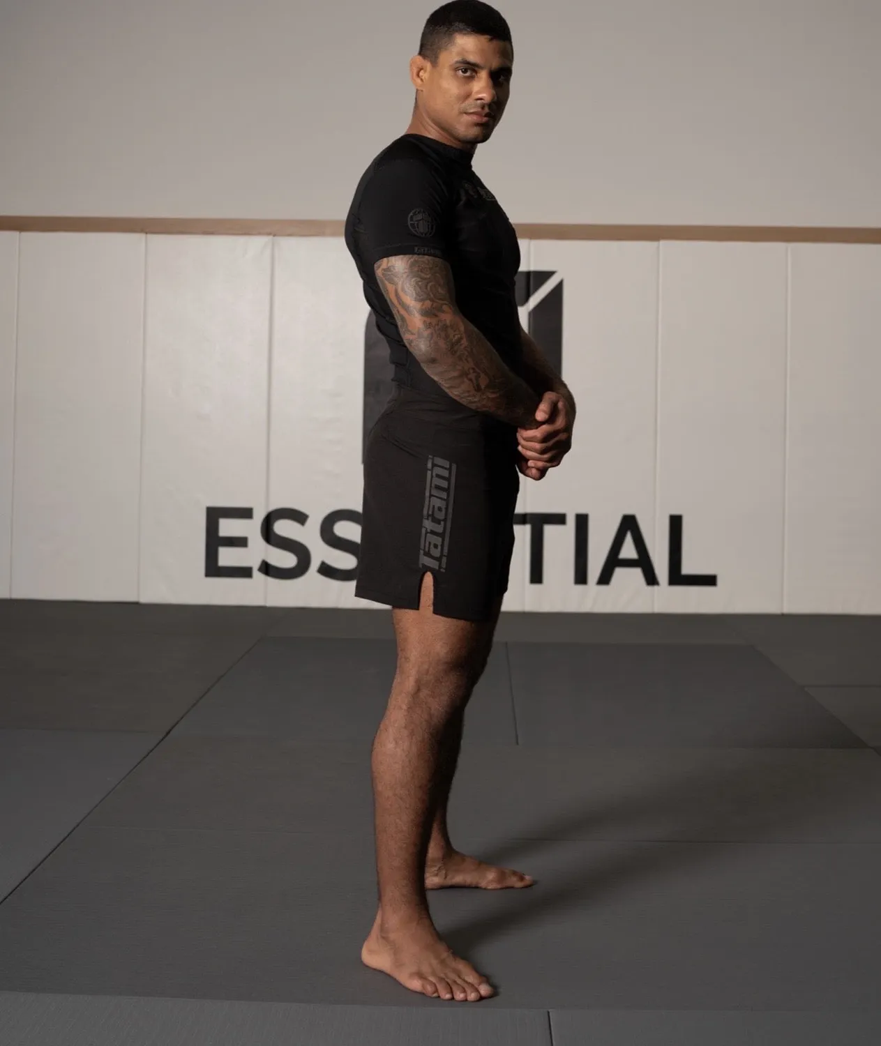 Tatami Pro Grappling Shorts pantaloncini no-gi neri elasticizzati