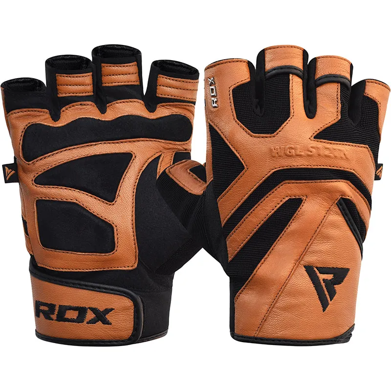 RDX S12 guanti palestra pelle vera fitness