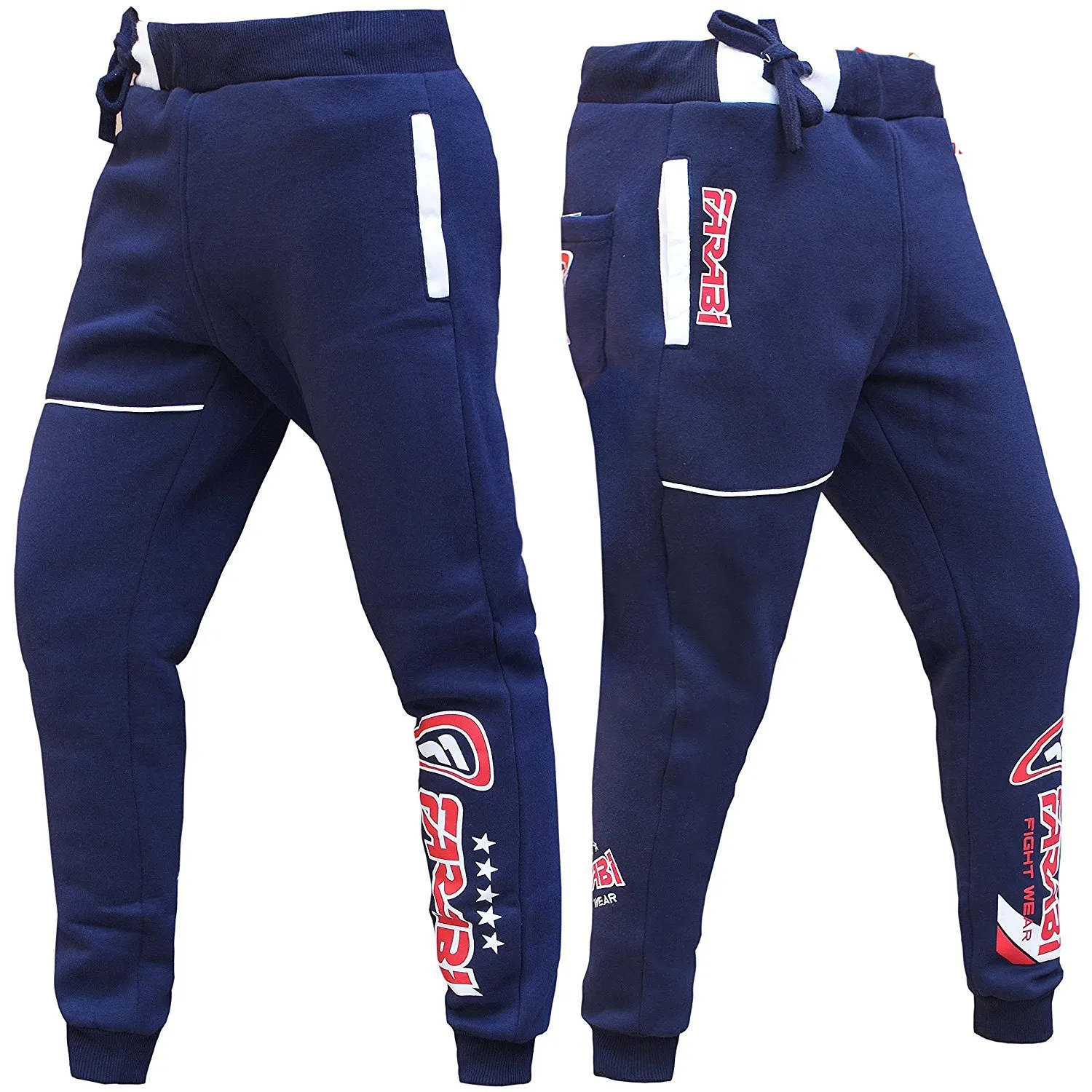 Farabi Tech Fleece Pantaloni Tuta Blu Navy Caldi