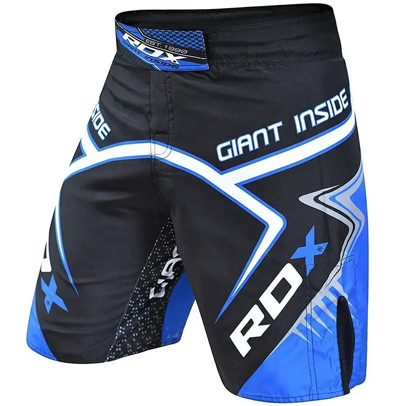 RDX R7 Pantaloncini MMA Nero-Blu Flex Taglia M