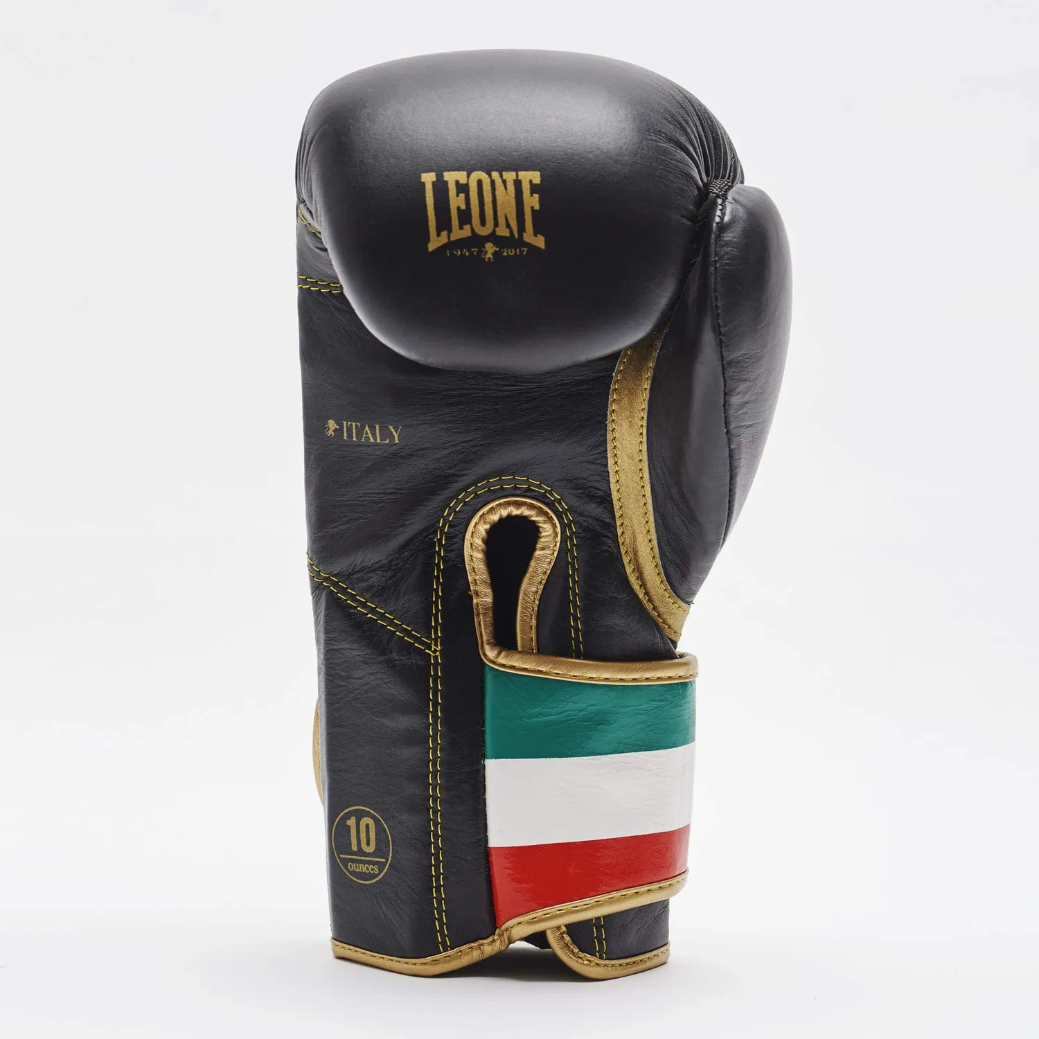 Leone 1947 Italy 47 GN039 guanti boxe nero 10 oz tricolore