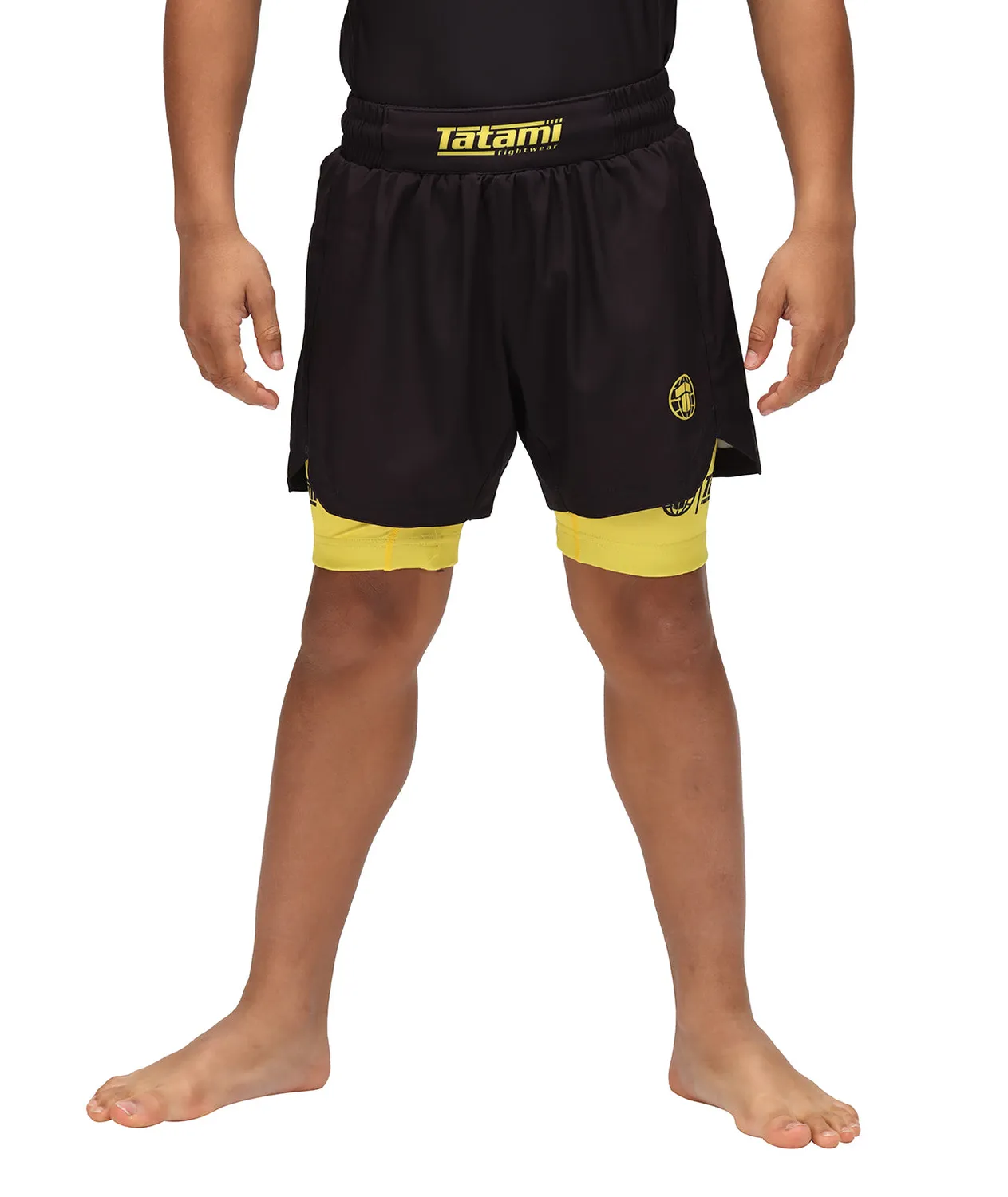 Tatami Fightwear Dual Layer Shorts Bimbo Gialli 2in1