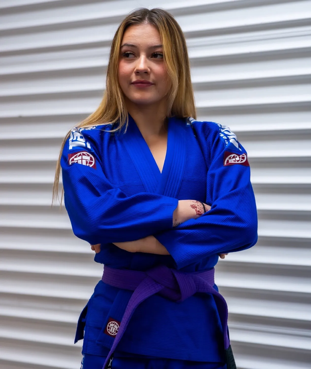 Tatami Nova Competidor kimono BJJ donna blu con cintura