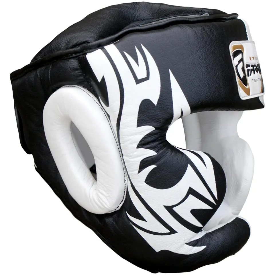 Farabi caschetto boxe pelle vera full face taglia M