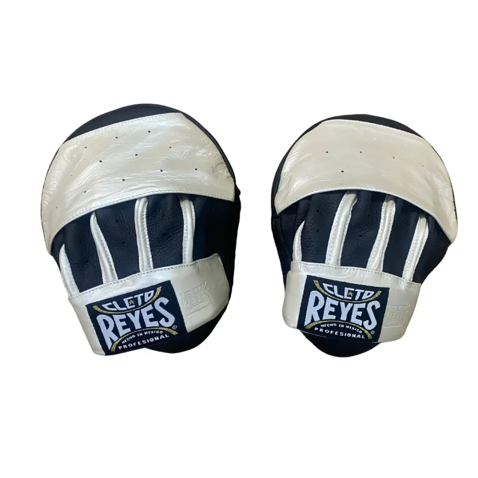 Cleto Reyes Paos Curvi in Pelle Bianco Perla/Nero