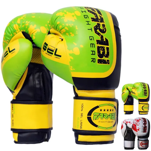 Farabi Guantoni Boxe Verde Ventilati Sparring