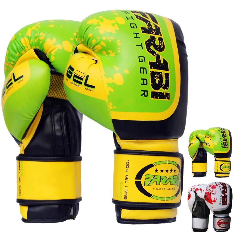 Farabi Guantoni Boxe Verde Ventilati Sparring