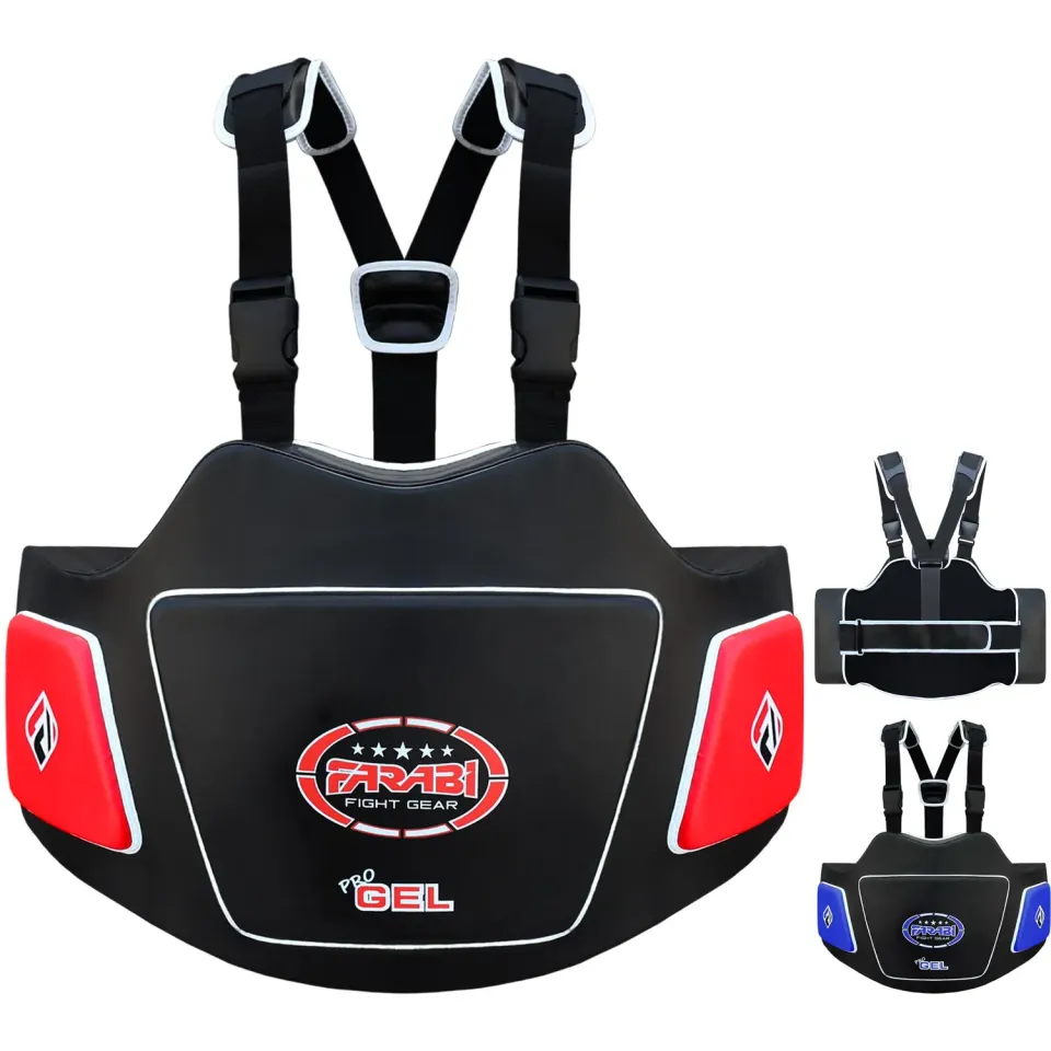 Farabi Body Shield corazza addome Rosso Nero imbottita