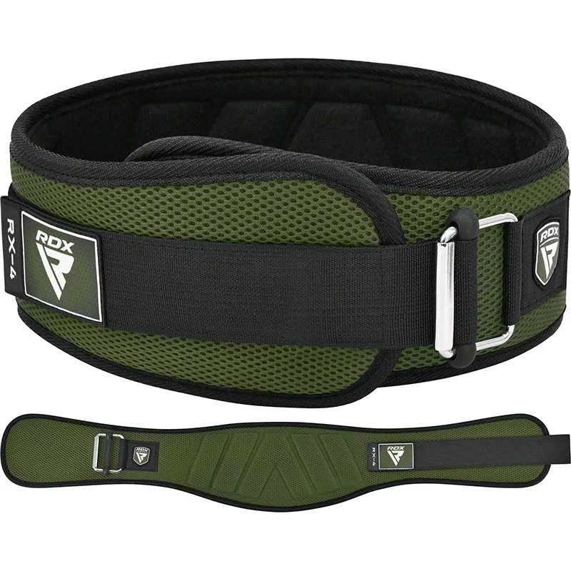 RDX RX4 Cintura Sollevamento Pesi Nera Velcro EVA