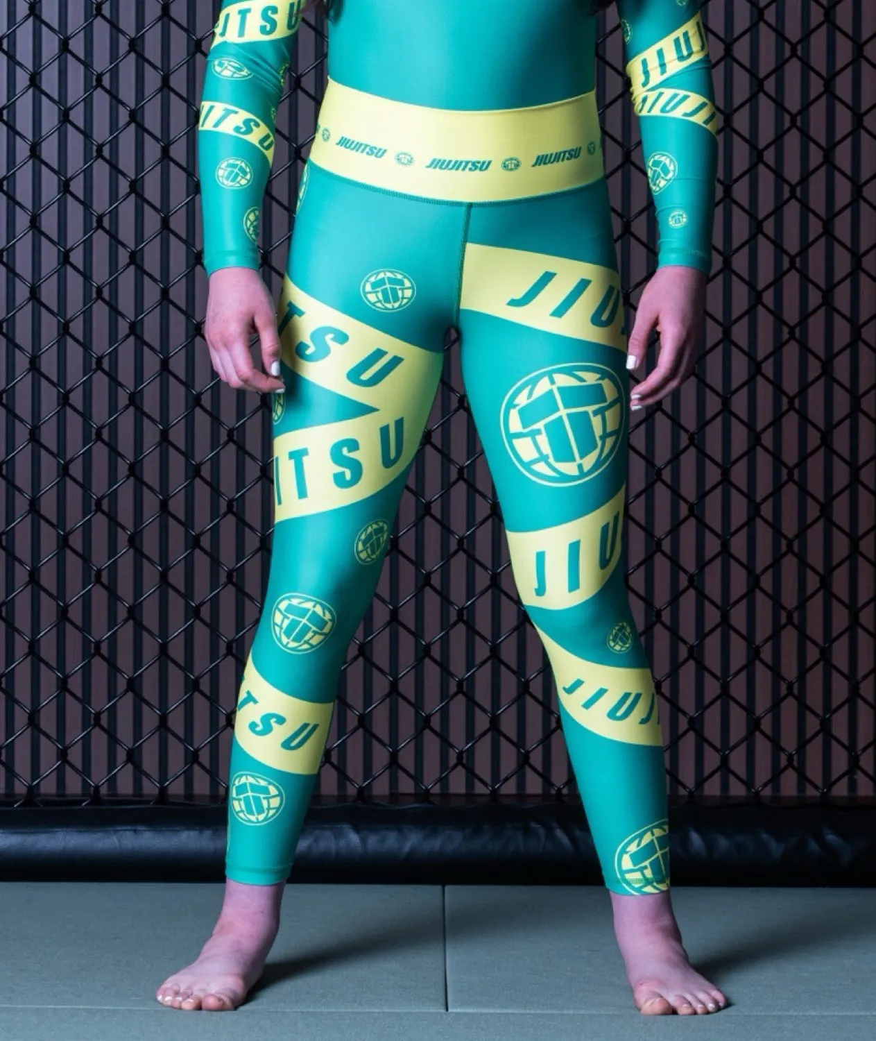 Tatami Helena Taped Leggings Donna Verde Giallo Elasticizzati