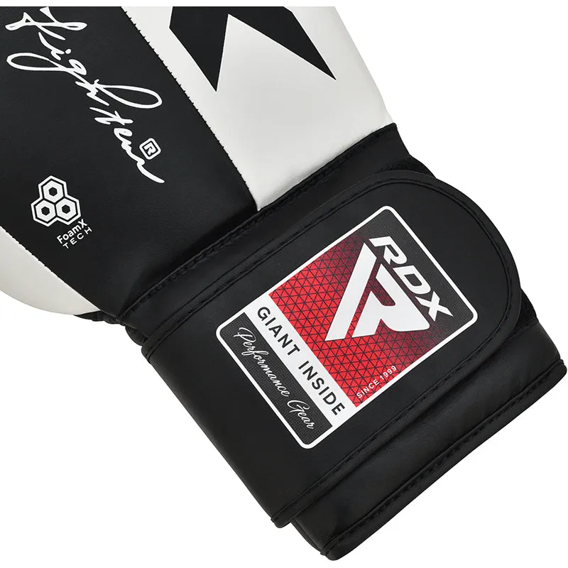 RDX S4 guanti boxe sparring pelle neri 10-16oz