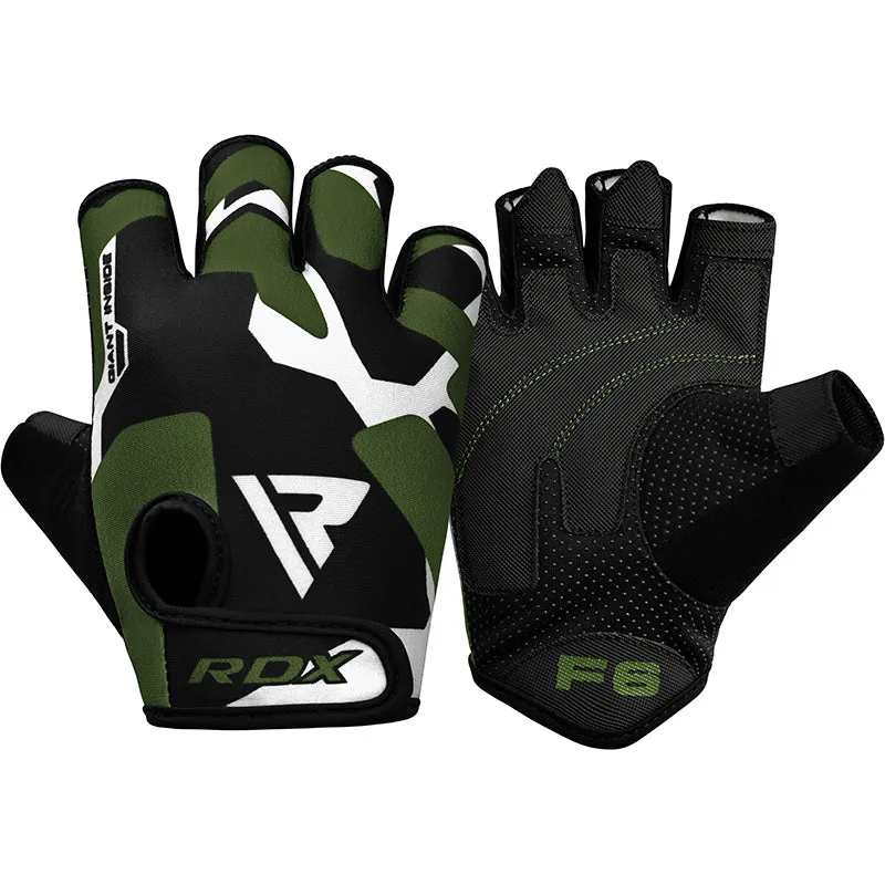 RDX F6 guanti palestra fitness grip gommato