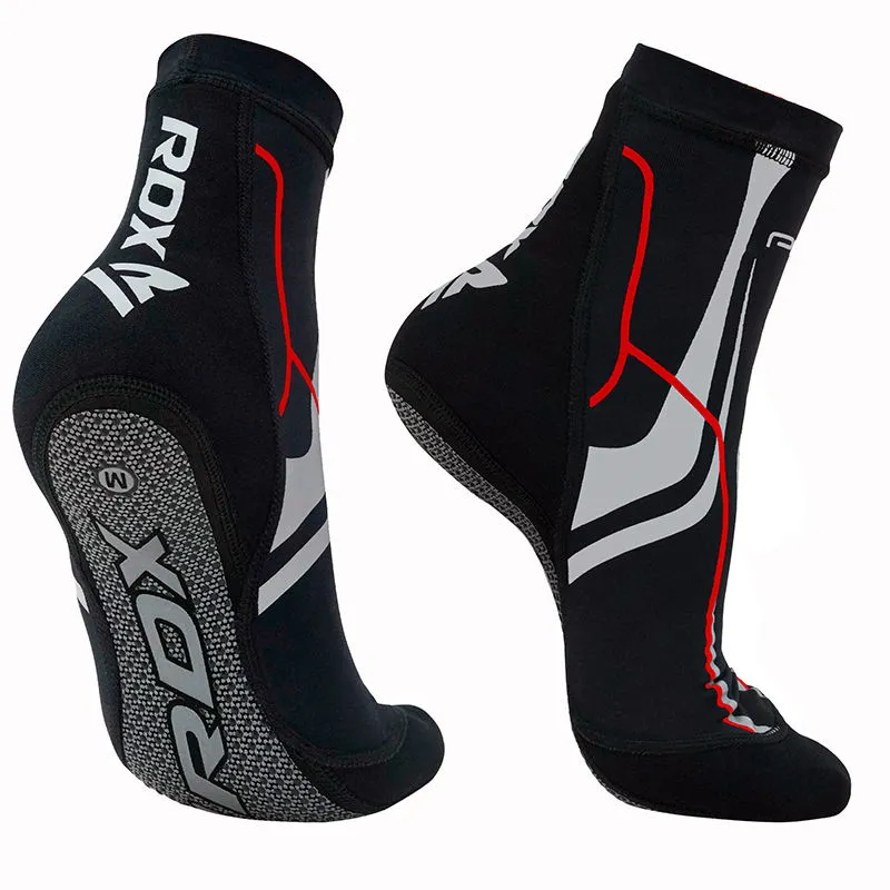 RDX S1 Calze MMA Grip Rosse Supporto Caviglia