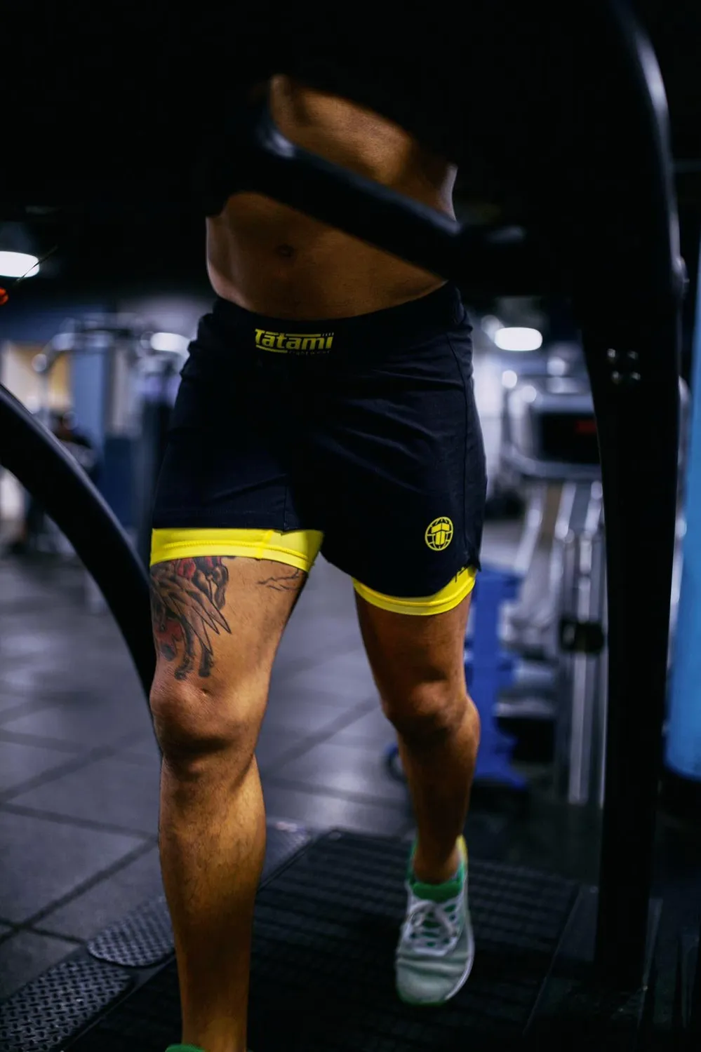 Tatami Dual Layer shorts grappling uomo gialli doppio strato