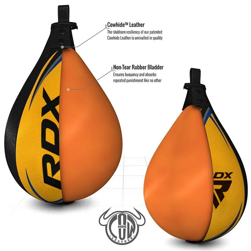 RDX 2Y Pera Veloce Boxe Pelle Gialla
