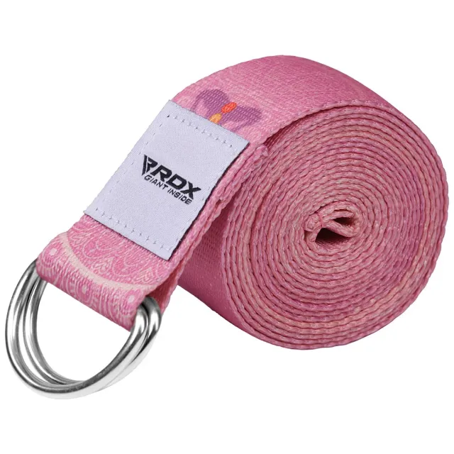 RDX F5 Cinghia Yoga Cotone Rosa stretching
