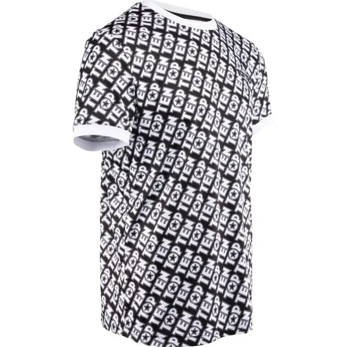 TOP TEN Monogram t-shirt allenamento in poliestere