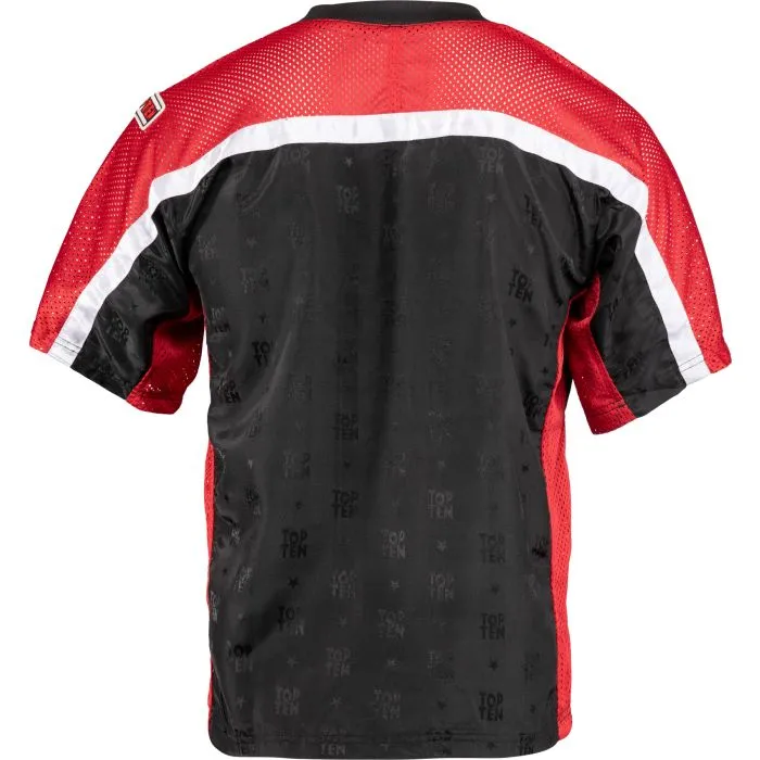 TOP TEN Mesh maglietta kickboxing scollo a V poliestere