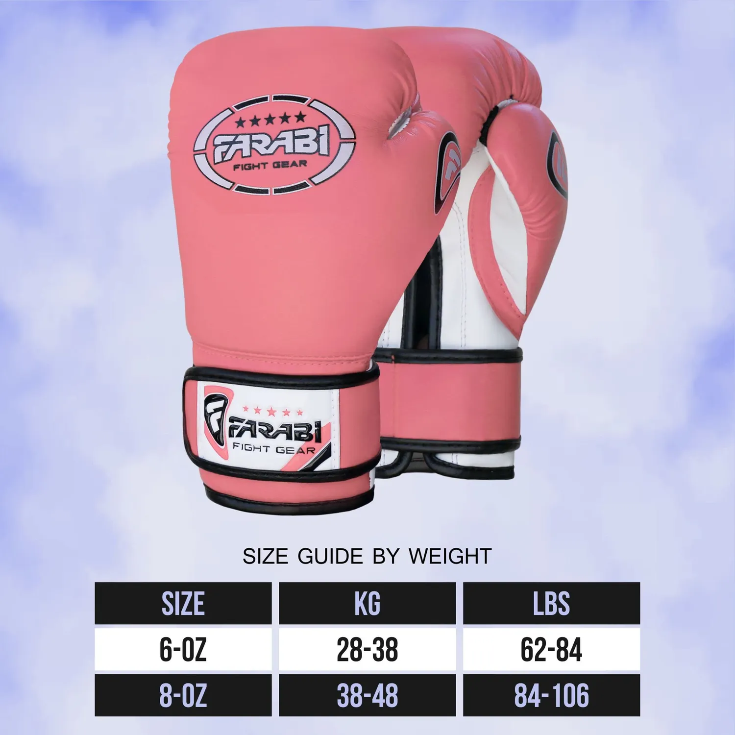 Farabi guanti boxe bambino 4 oz rosa sintetici