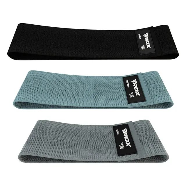 RDX CG bande elastiche tessuto set 3 pezzi multicolor antiscivolo