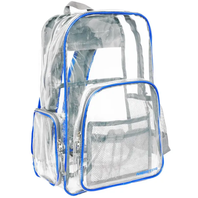 Meister All-Access Zaino Trasparente 16L Blu/Grigio Sicurezza
