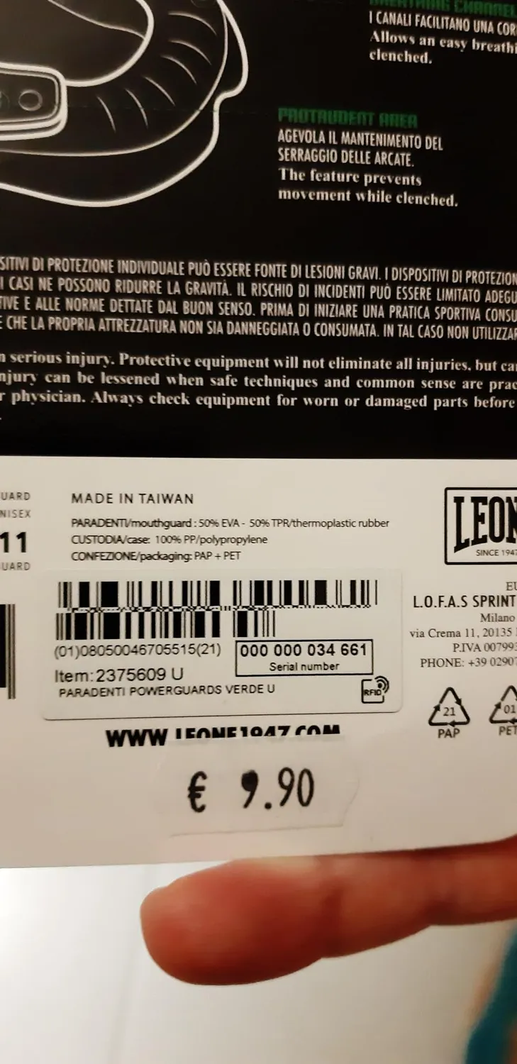 Leone 1947 Powerguard paradenti gel boxe modellabile
