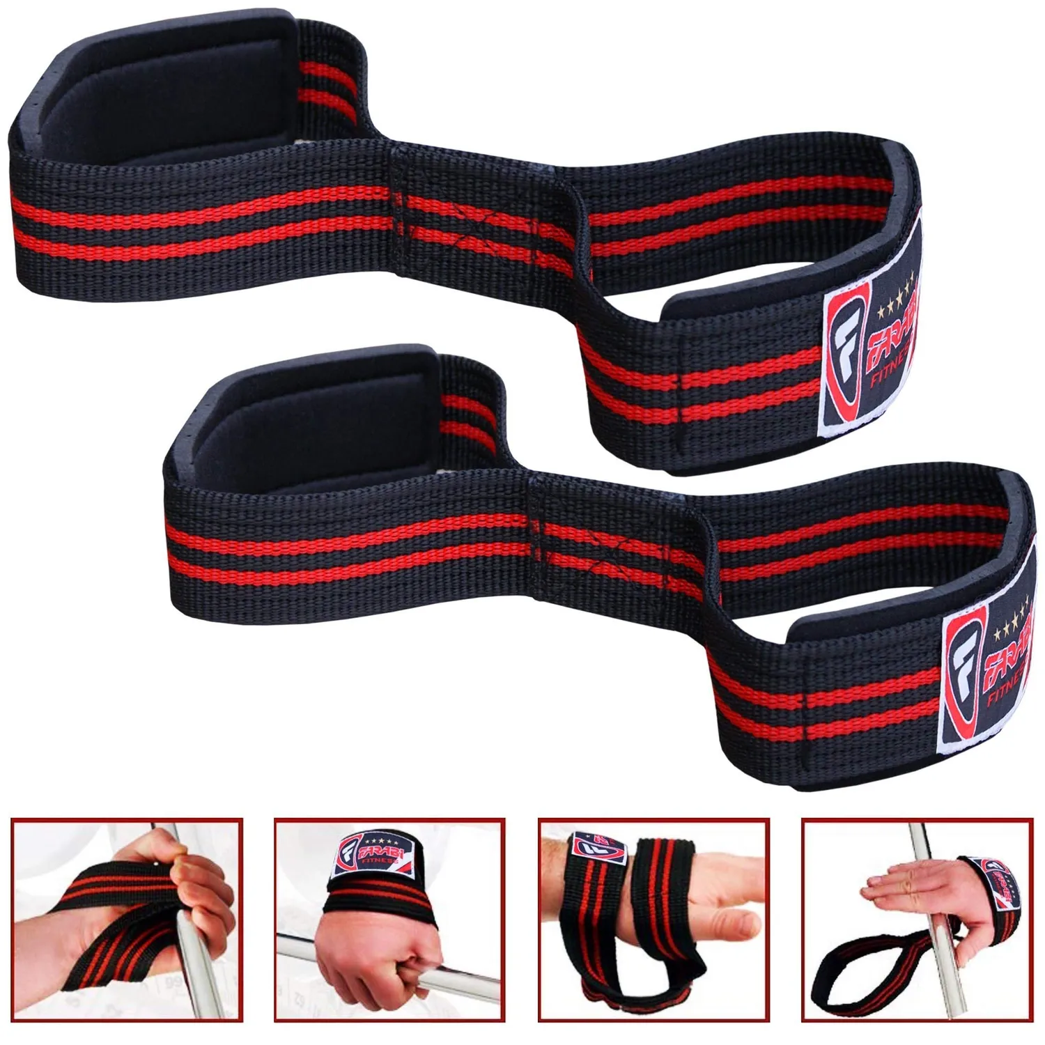 Farabi Figure 8 straps sollevamento cotone coppia