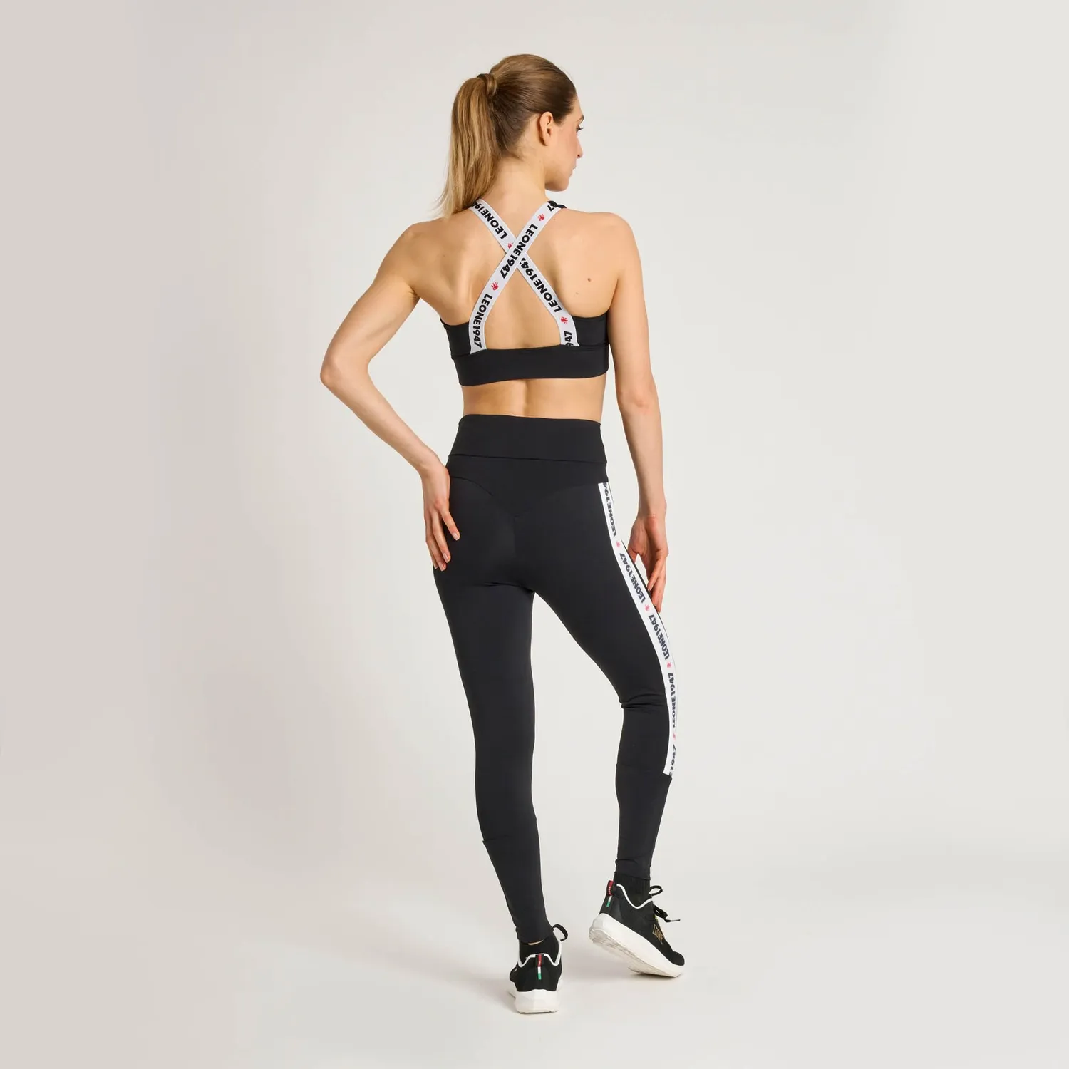 Leone1947 ABX210 leggings donna blu scuro elasticizzati