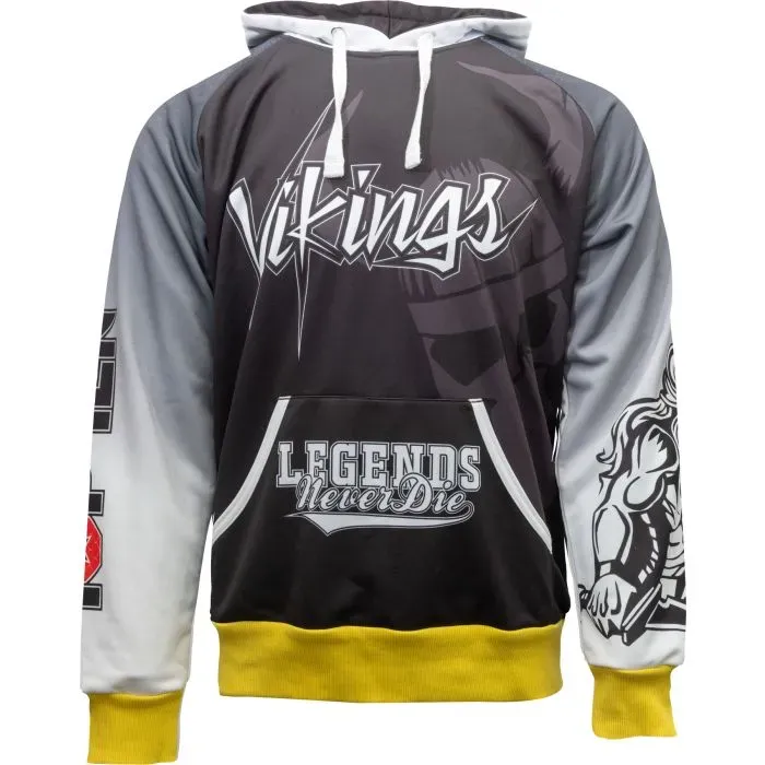 TOP TEN Vikings hoodie felpa cappuccio MMA poliestere