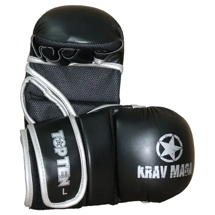 TOP TEN Signet Krav Maga guanti presa sintetica