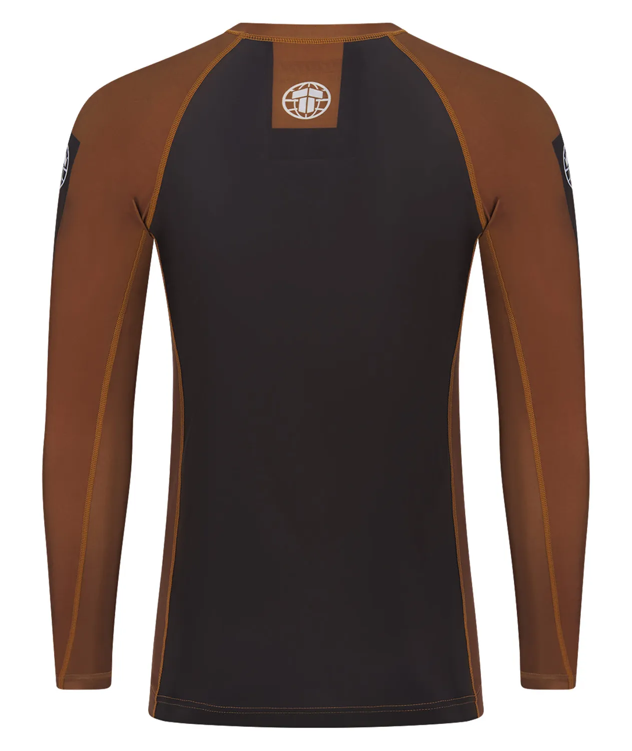 Tatami IBJJF Ranked Rash Guard Marrone Manica Lunga