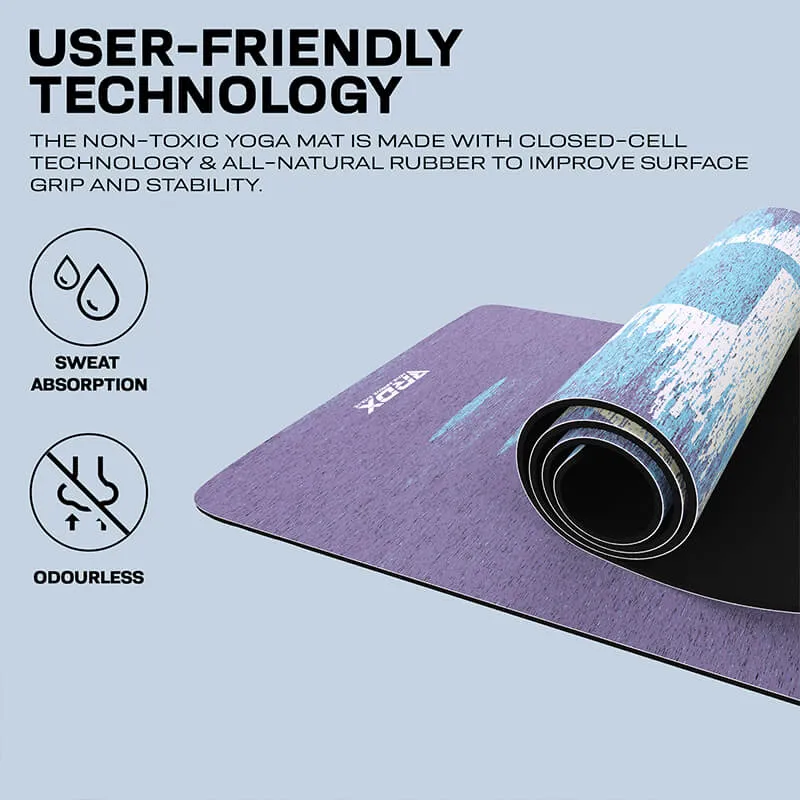 RDX D10 Tappetino Yoga Gomma 6mm Blu Antiscivolo