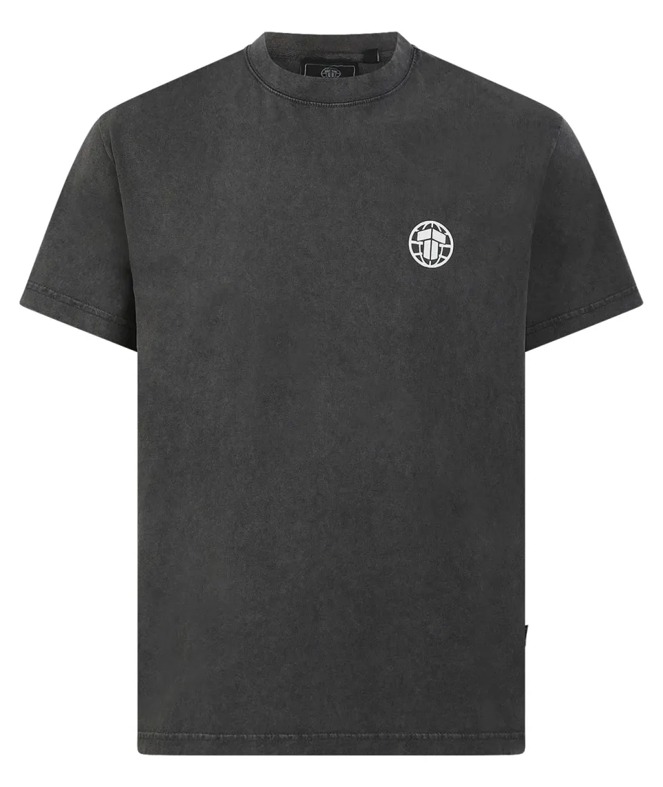 Tatami Globe Stonewashed T-Shirt Maglietta Grigia 210gsm