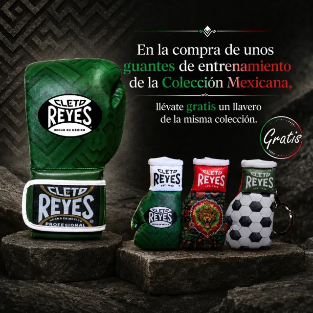 Cleto Reyes Mexicana guanti boxe 14 oz velcro verde