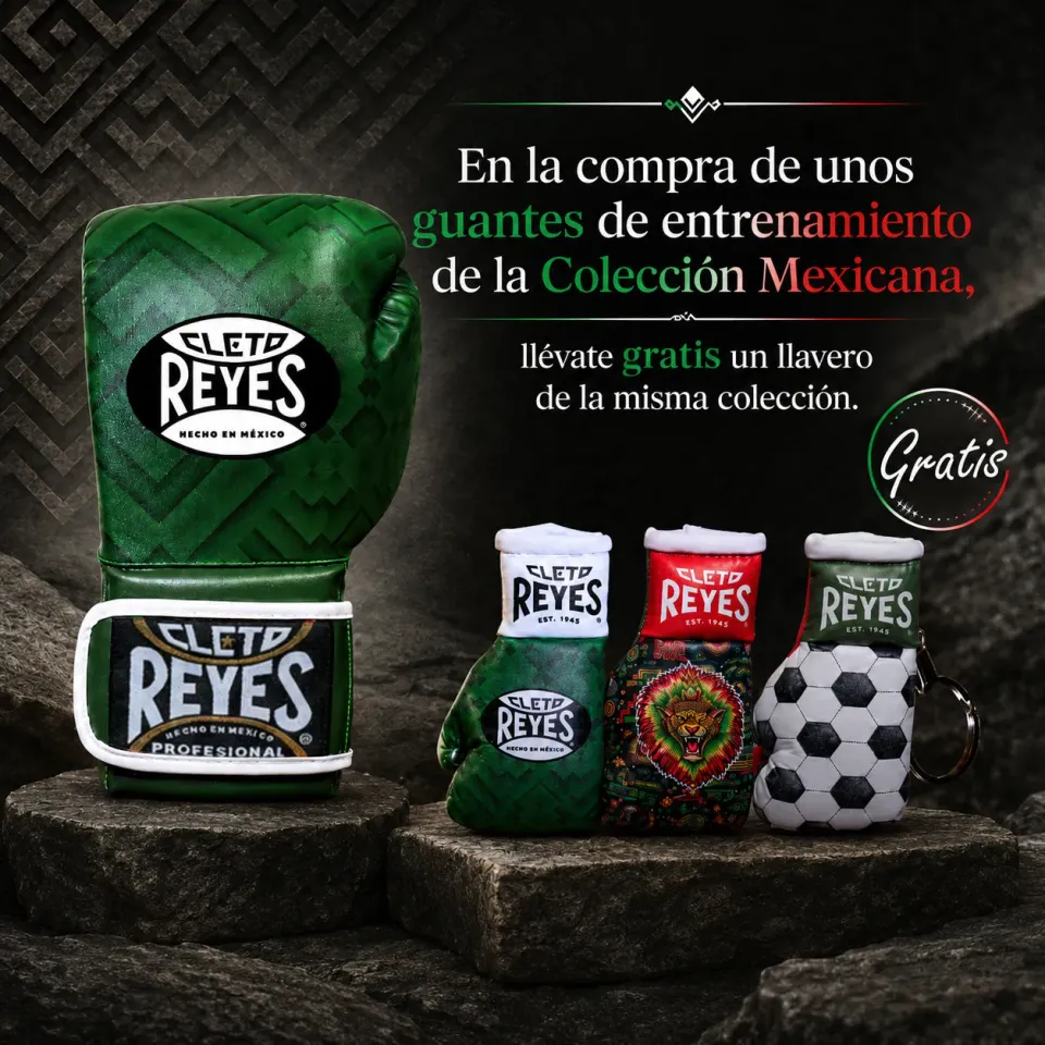 Cleto Reyes Mexicana guanti boxe 14 oz velcro verde