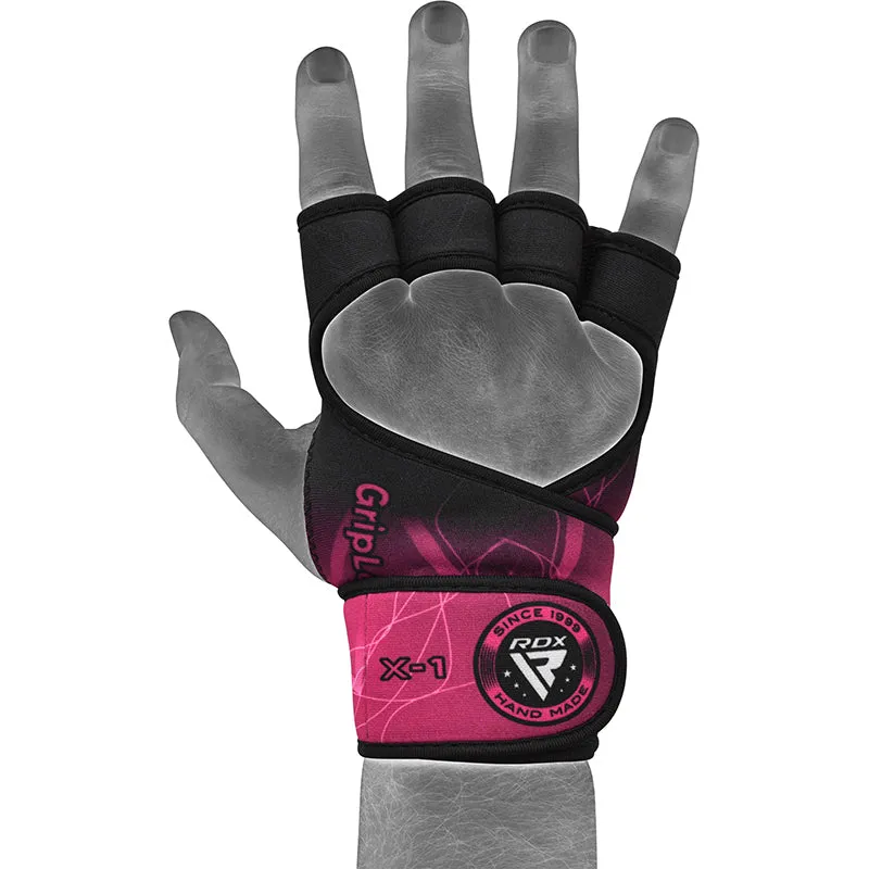RDX X1 Grips Palestra Donna Rosa XS/S