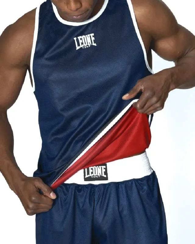 Leone1947 maglietta blu-rosso S allenamento boxe