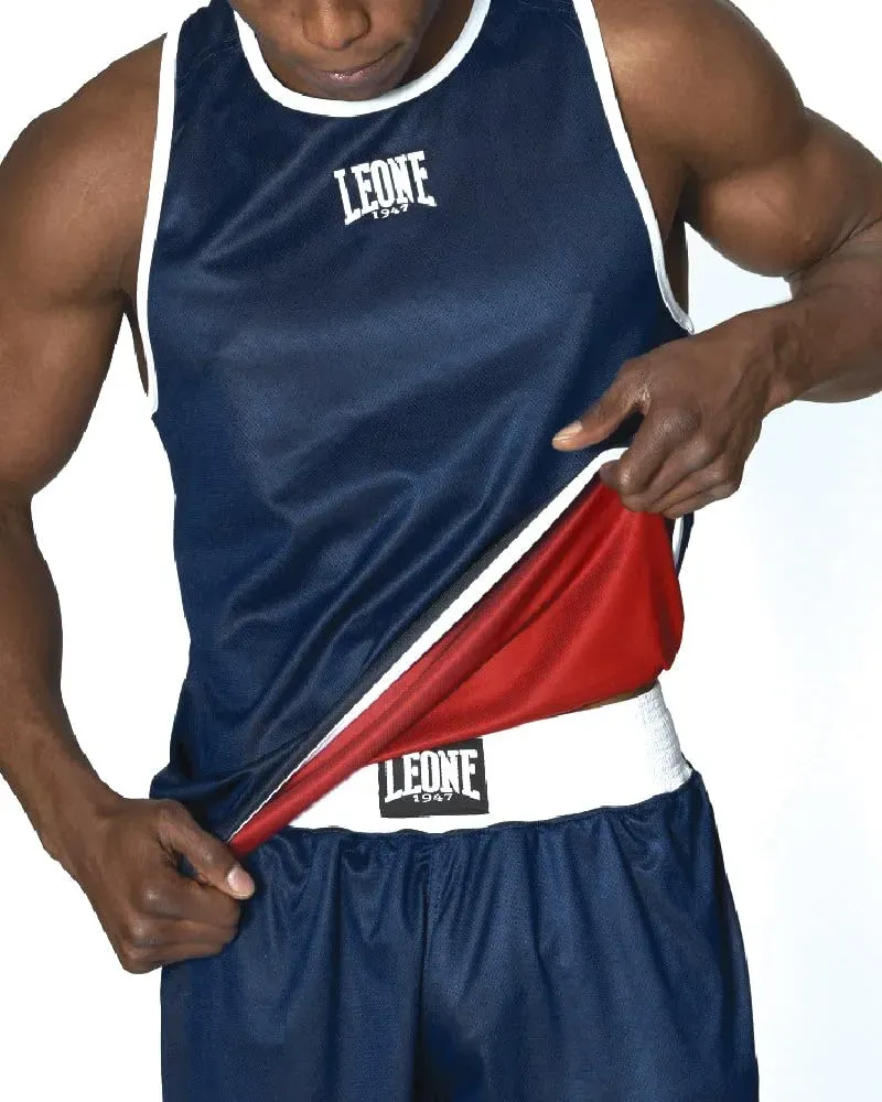 Leone1947 maglietta blu-rosso S allenamento boxe